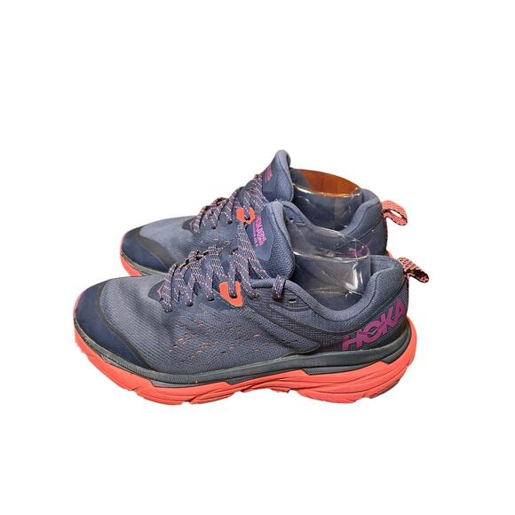 Hoka One One Challenger ATR 6 Trail Runners Women 7.5 Navy Blue, Pink & Purple - Picture 1 of 14